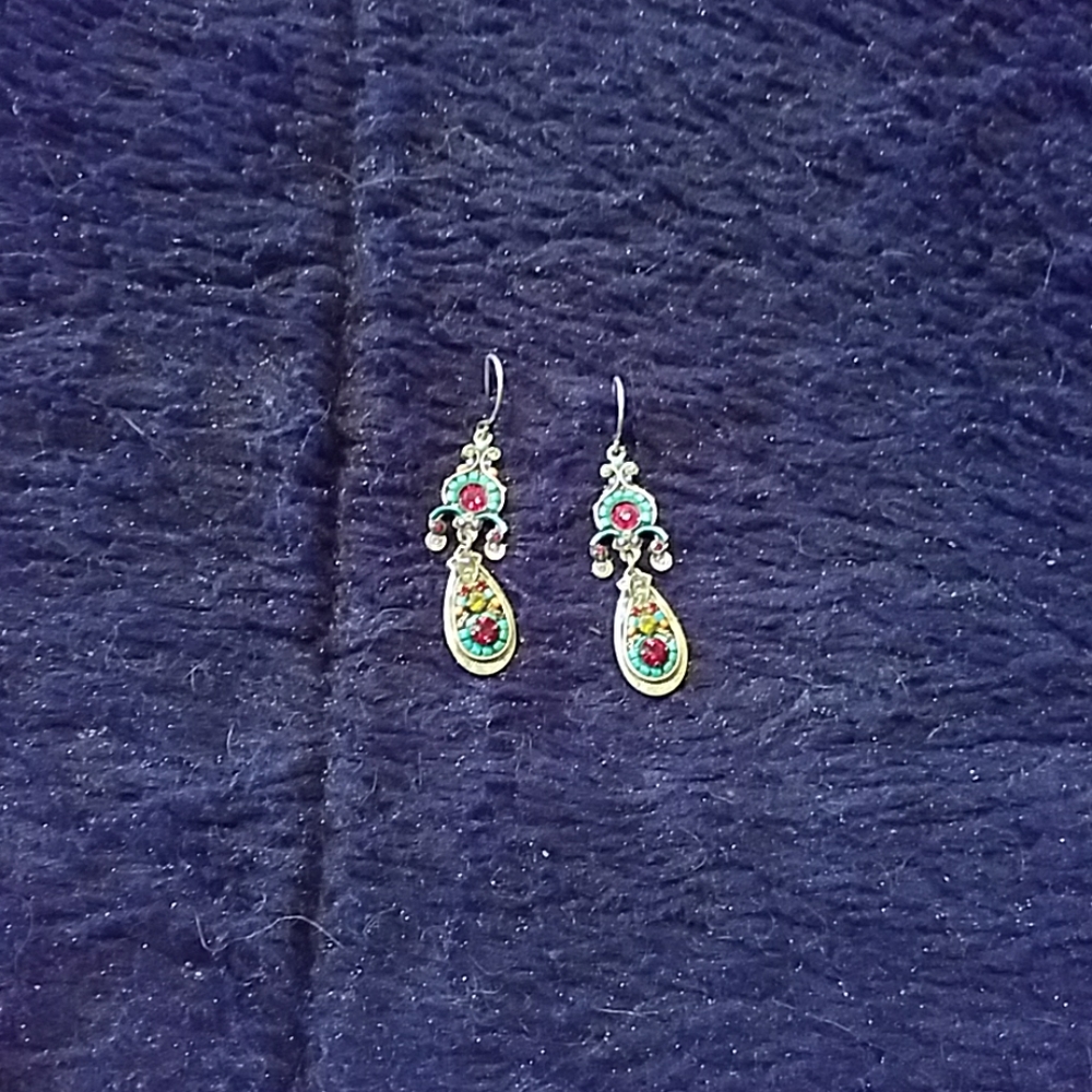 Beautiful Handmade Multi Stone Chandelier Earring